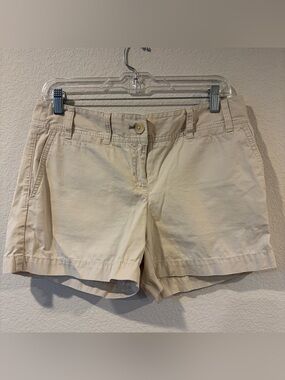 LOFT Women’s Light Tan Cotton Casual Shorts - 4